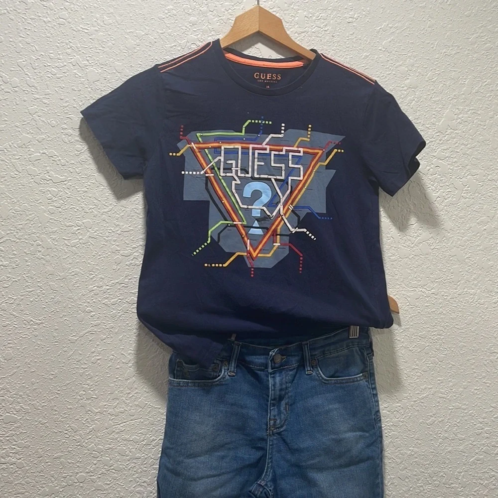 Polo Ralph Lauren & Guess blue boys set size 14 GUC